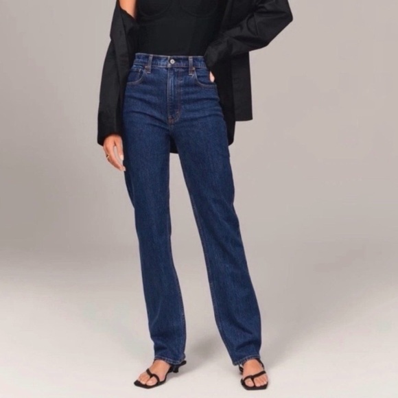 Abercrombie & Fitch 90s Straight Ultra High Rise Jeans Size 30 - Picture 2 of 8